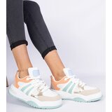 Gemre Orange women's sneakers with chunky laces Bartella | Shoptok.si