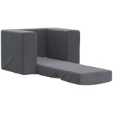  Otroški kavč antracit mehak pliš, (20698321) | Shoptok.si