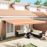 vidaXL Automatska Uvlačiva Tenda Žuta i Narančasta 500x300 cm Cijene