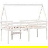  Visoki krevet s krovom bijeli 90 x 200 cm od masivne borovine | shoptok.hr