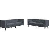  Kauč za dnevni boravak 2 pcs Tamno siva 194 x 74,5 x 70,5 cm | Eponuda.com