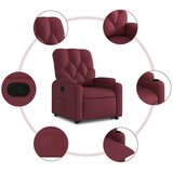  Električni naslonjač na podizanje od tkanine boja vina | shoptok.hr