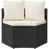  Set sofe 2 pcs Crna Solidno drvo akacije i poli ratan | shoptok.hr