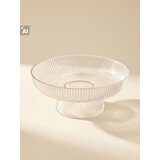 Sinsay Rebrasta staklena torta-etažera na stalku Slike