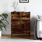 vidaXL Komoda dimljeni hrast 69,5x34x90 cm inženirski les | Shoptok.si
