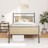 vidaXL Posteljni okvir brez vzmetnice hrast 100x200 cm inženirski les | Shoptok.si