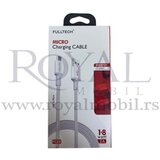  usb kabal fulltech charging FC25 micro 3A 18W 1m bela Cene