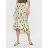 Pieces Light Blue Floral Midi Skirt Lillian - Women