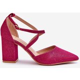 Boto Fashionable Glitter Pumps On Heel Fuchsia Galaxy | Eponuda.ba