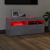 TV ormarić s LED svjetlima siva boja betona 90x35x40 cm | Eponuda.ba