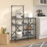 vidaXL Stojalo za peko siva sonoma 90x40x132 cm inžen. les in kovina | Shoptok.si
