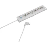 6-kraki produžni kabel Bijela 6W