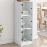 Visoka komoda sa staklenim vratima bijela 35 x 37 x 109 cm | shoptok.hr