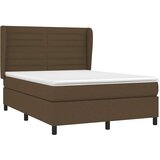  Krevet s oprugama i madracem tamnosmeđi 140 x 190 cm od tkanine | shoptok.hr