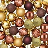  Set božićnih kuglica 150 kom. Smeđa i zlatna 3 cm Polistiren | shoptok.hr