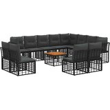  Zunanja garnitura za sedenje 13 pcs Črna in Temno siva, (5000271388) | Shoptok.si