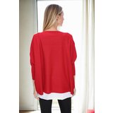 Dewberry 81734 Knitwear Womens Poncho-RED | shoptok.hr