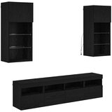 TV zidne jedinice s LED-om 5 pcs Crni hrast 40,5 x 30 x 90 cm | Eponuda.ba