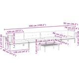  5-dijelna set vrtnih sofa od paleta s jastucima od drva bagrema | shoptok.hr