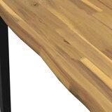  80 x 80 x 75 cm Čvrsto drvo akacije Bijela i crna Četvrtasti - Bijela i crna 80 x 80 x 75 cm Živi rub | shoptok.hr