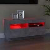 vidaXL TV ormarić s LED svjetlima siva boja betona 80x35x40 cm | shoptok.hr