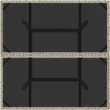  Vrtni stol sa staklenom pločom sivi 80 x 80 x 75 cm poliratan | Eponuda.com