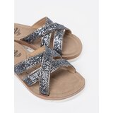 Shelvt Women's metallic flat sandals | ePonuda.com