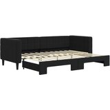  The Living Store Izvlečna dnevna postelja črna 80x200 cm žamet - Izvlečna Dnevna Postelja, (21489302) | Shoptok.si