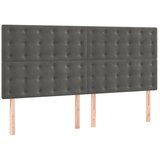  Uzglavlje tamno sivo 160x5x118/128 cm baršunasto | shoptok.hr