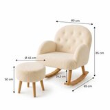 Atelier Del Sofa Set stolica i taburea, 2 dijela, krem Slike