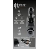 Rebel ogrevalni, vibrirajoči, gor-dol premikajoči masturbator (črna) | Shoptok.si
