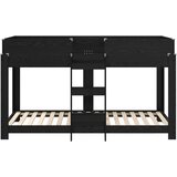 Krevet na kat za djecu Crni hrast 80 x 200 cm Konstruirano drvo | shoptok.hr