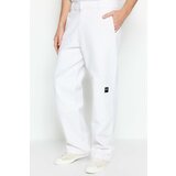 Trendyol Pants - White - Wide leg Cene