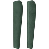  Vzglavje z u&amp;scaron;esi temno zeleno 103x23x118/128 cm žamet, (20935992) Slike