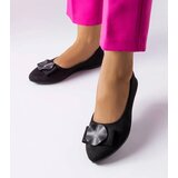 Gemre Black ballet flats adorned with rhinestones Rémy Cijene