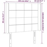  Uzglavlje svjetlosivo 103 x 16 x 118/128 cm od tkanine | shoptok.hr