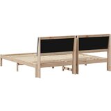  Okvir za krevet s uzglavljem Smeđa 200 x 200 cm tkanina | shoptok.hr