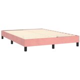  Box spring s madracem LED ružičasti 140x200cm baršunasti | shoptok.hr