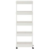 Bessagi Home Kopalniški Regal Sandro, S Kolesci, Bela | Shoptok.si