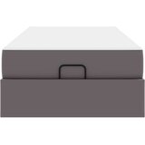  Posteljni okvir z vzmetnico Siva 90 x 190 cm Umetna koža | Shoptok.si