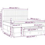 vidaXL Krevet s oprugama i madracem svjetlosivi 180x200 cm od tkanine | shoptok.hr