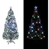 Umetna novoletna jelka s stojalom / LED 210 cm optična vlakna, (20670627)