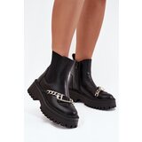 Boto Women's Platform Ankle Boots With Chain Black Marvella | shoptok.hr