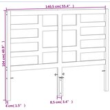  Uzglavlje voštano smeđe 135 cm od masivne borovine Smeđa 140.5 x 104 cm | shoptok.hr