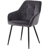 Unique Furniture Sive baršunaste blagovaonske stolice u setu s naslonima za ruke 2 kom Nolan Square – | shoptok.hr