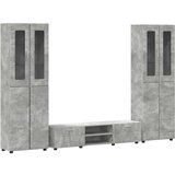  Set TV komoda s ladicama Betonski sivi Konstruirano drvo | shoptok.hr