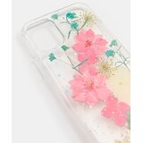 Sinsay Prozirna maskica za iPhone 11/XR sa sušenim ružičastim cvijećem i šljokicama | shoptok.hr