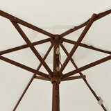 Vrtni suncobran s drvenim stupom boja pijeska 196 x 231 cm | shoptok.hr