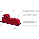 Liberator Esse Lounger - Variabilna postelja za seks - 3 kosi (bordo) | Shoptok.si