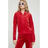 Juicy Couture Dukserica Robertson za žene, boja: crvena, s kapuljačom, glatka